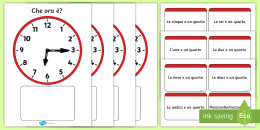 Esercizi Lettura Orologio Scuola Primaria Classe Terza