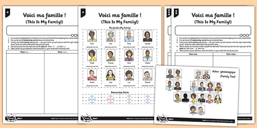 French Family Tree Primary Resources Teacher Made