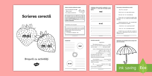 Scrierea Corectă Iau I Au Broșură Cu Activități