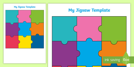 Editable Matching Jigsaw Template Activities Games