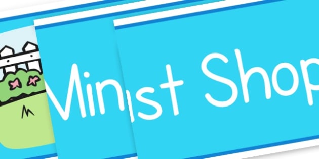 Minibeast Shop - display lettering