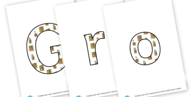 Growing - Letters (teacher made)