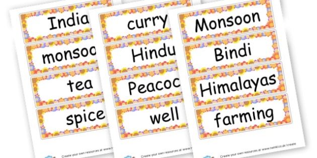 ks2-india-topic-vocabulary-list