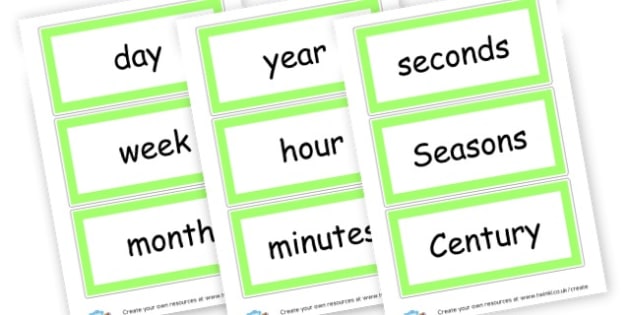 time-vocabulary-cards-teacher-made