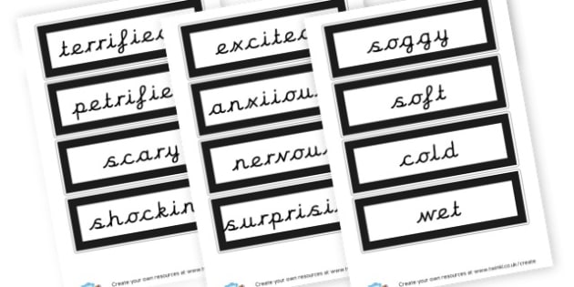 Thunder Words Cards (teacher made)