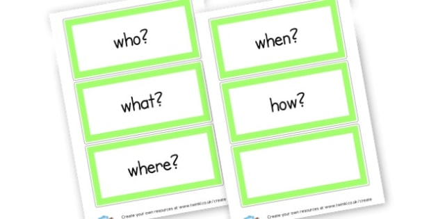 Question cards (teacher made)