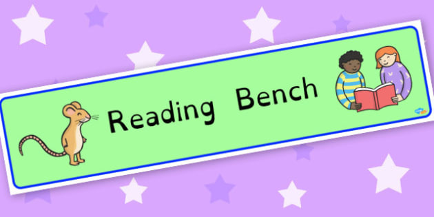 Reading Bench Banner Display Lettering Teacher Made