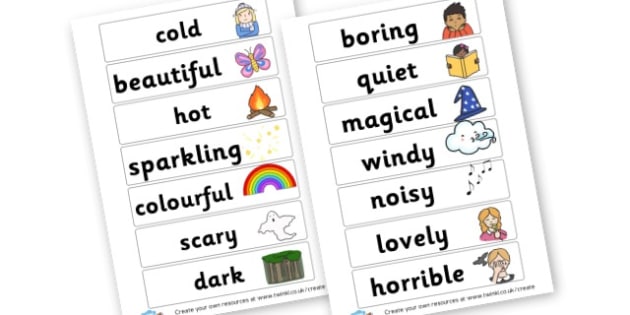 WOW words - Wow Words & Adjectives Primary Resources, cll, wow