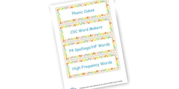 FREE! - Box labels (teacher made)
