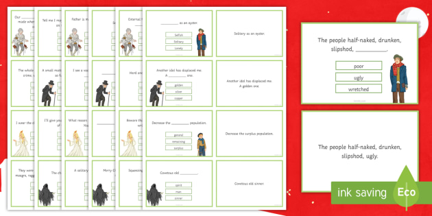 A Christmas Carol Quotation Quiz Flashcards Teacher Made