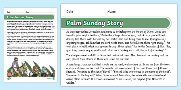 Palm Sunday Story Australian Primary Christianity Resource