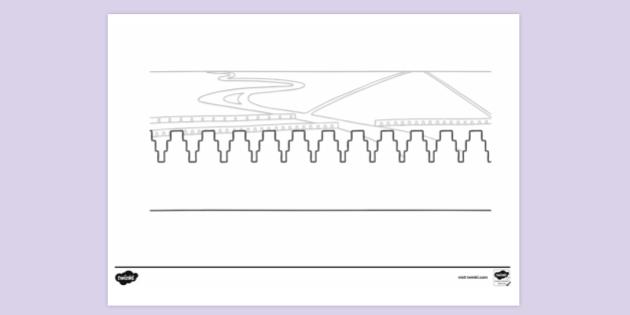 FREE! - View Of Ancient Babylon Background Colouring
