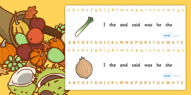 Alphabet Strips (Harvest)