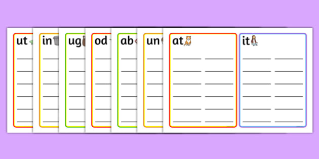 Blank Rhyme Cards