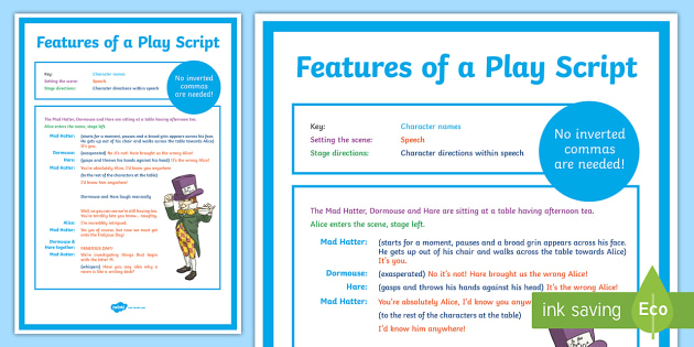 what are the basic elements of a play script