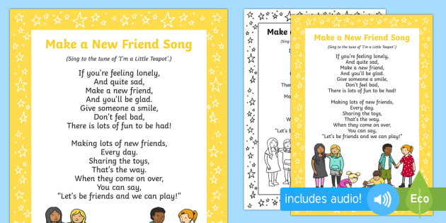 Make a New Friend Song (teacher made)
