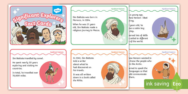 KS1 Significant Explorers Fact Cards (teacher Made)