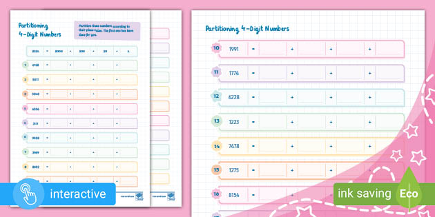 Number and Place Value Parent Guide and Activity Ideas - Year 4 Subject