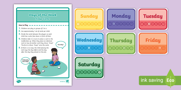 Days of the Week Display Poster English/Portuguese - Twinkl