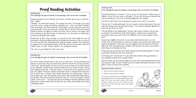 Proofreading Worksheets PDF | Primary Resources