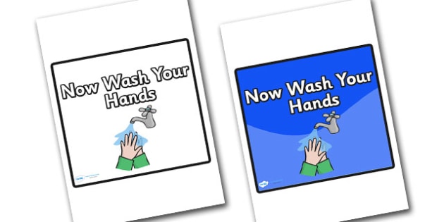 Now Wash Your Hands Area Sign - sign, display sign, area