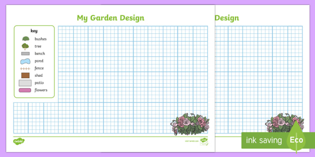 Garden Design Template Printable Worksheets (teacher made)