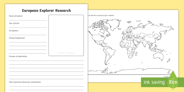 Au T2 H 5381 Early European Explorers Research Activity Sheets Ver 1 