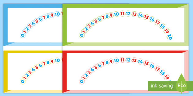 Odds and Evens 0-20 Curved Number Line (teacher made)