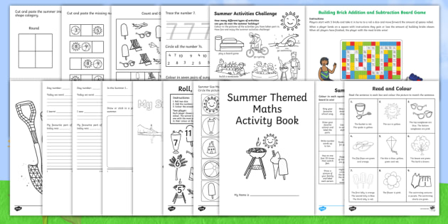 summer holiday homework ideas for kindergarten