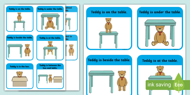 Prepositions of Place Flashcards View Online or Free PDF Download