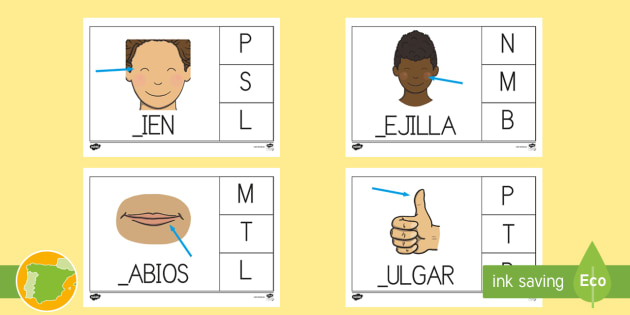 Juego de pinzas: Elige el sonido correcto – la P, la M, la L y la S
