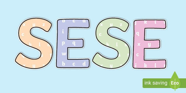 👉 SESE with Alphabet Title Display Lettering