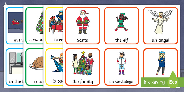 Christmas Topic Colourful Semantics (teacher made)