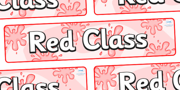 FREE! - Red Themed Classroom Display Banner (teacher made)