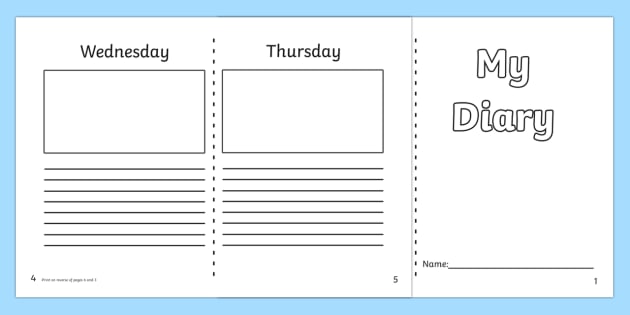 Daily Journal Days of the Week Classified Planner Sticker Sheet