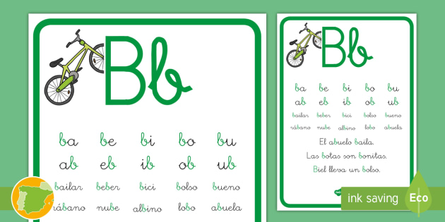 Palabras con b: ejemplos, fonética y ortografía | Twinkl