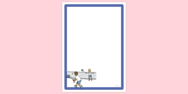 FREE! - Badminton Page Border | Page Borders | Twinkl