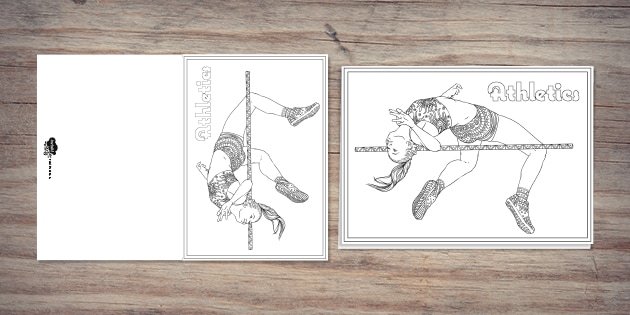 Athletics Mindfulness Colouring Card | Twinkl Party