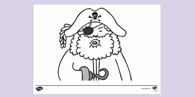 FREE! - Pirate Colouring Page for Children Printable Colouring | Colouring