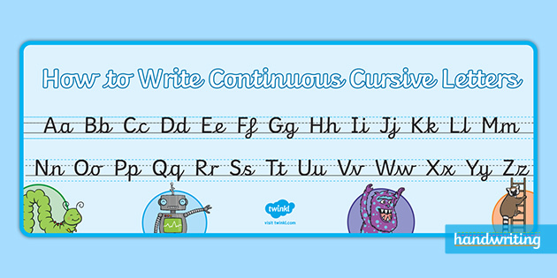 Cursive Handwriting Display Lettering Mat Ks2 Resources
