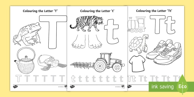 free letter t coloring pages teacher made