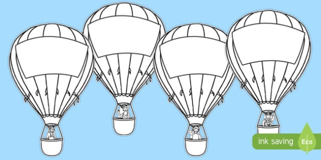 👉 Hot Air Balloon Labels Template Display Resources