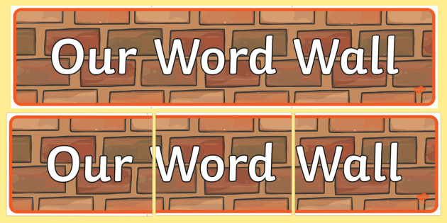 FREE 👉 Word Wall Heading Our Word Wall Display