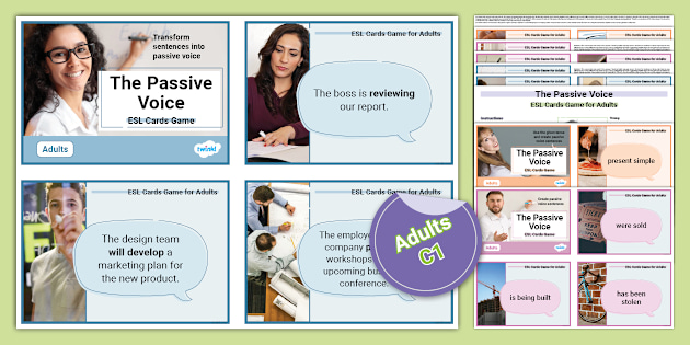 Passive Voice Speaking Cards English Esl Worksheets