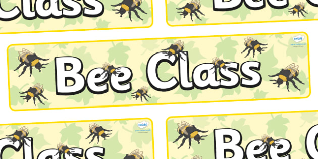 Free Bee Themed Classroom Display Banner Teacher Made