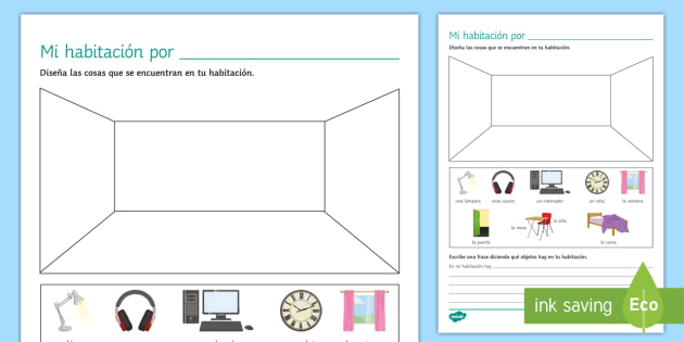 My Bedroom Worksheet Worksheet Spanish Vocabulary
