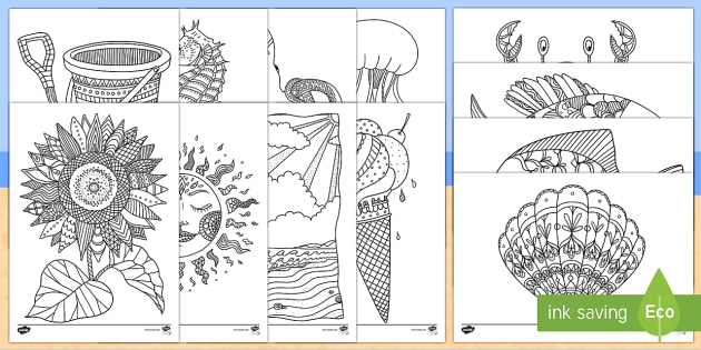 seaside colouring pages  pictures to print  art resources