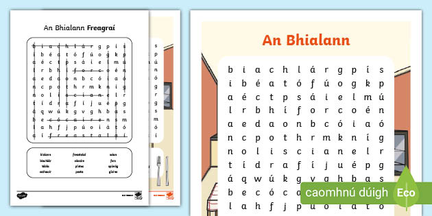 The Restaurant Aistear Word Search Gaeilge Teacher Made