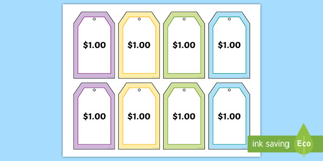 Price Tags Printable | Financial Literacy | Twinkl USA