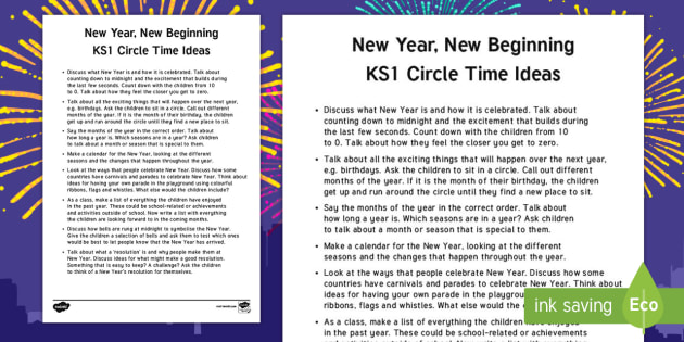 KS1 New Year Circle Time Teaching Ideas teacher Made 